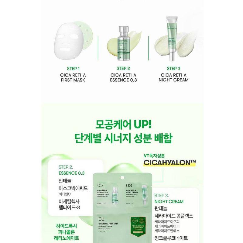 VT Cica Reti-A All In One 3 Step Mask Bundle Set