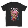 One Piece Tony Tony Chopper Jolly Roger Unisex Womens T Shirt Tees Short Sleeve Round Collar TShirt Pure Cotton Summer Clothing