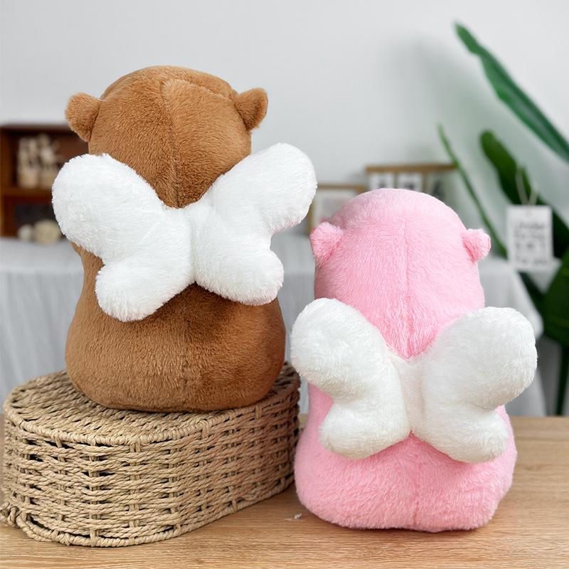 Angel Capybara Doll 1 Meter Large Plush Toy Video Game City Scissors Machine Doll Wedding Interactive Doll
