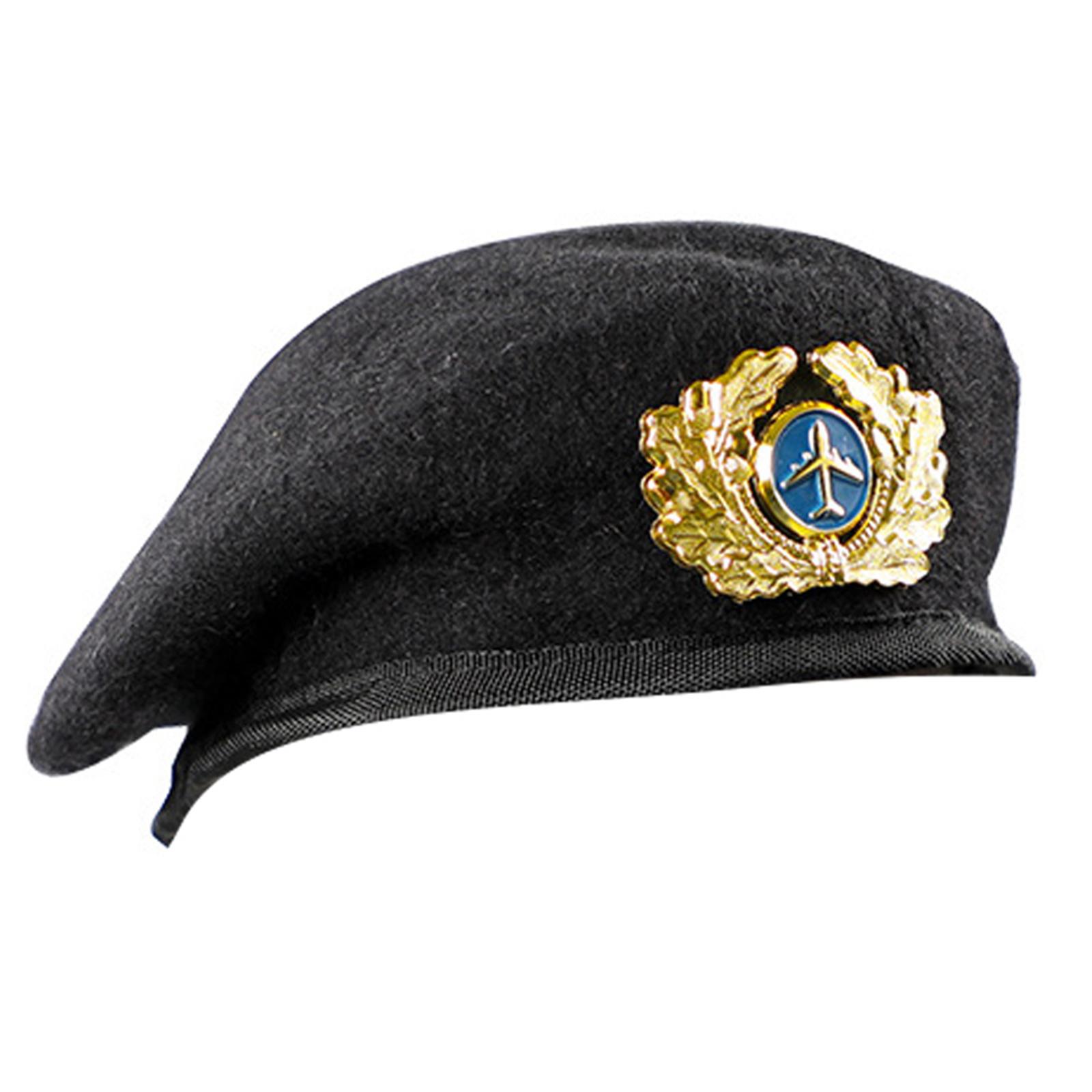 

Шерстяной берет с вышивкой, аксессуары для униформы охраны, капитан, профессиональные фуражки капитана охраны, аксессуары для косплея T15