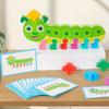 Colorful Caterpillar Puzzle Develops Observation, Cognitive Skills Hand Eye Coordination ,Educational Wooden Toy with Color Matching, Sorting Pieces