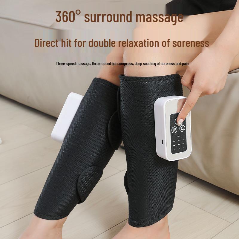 Korean Electric Leg Massager: Multi-functional Air Wave, Hot Compress & Calf Slimming Device.