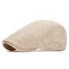 British Pinstriped Forward Hat Men's Breathable Thin Duckbill Beret Travel Sun Protection Short Brim Newsboy Hat Women