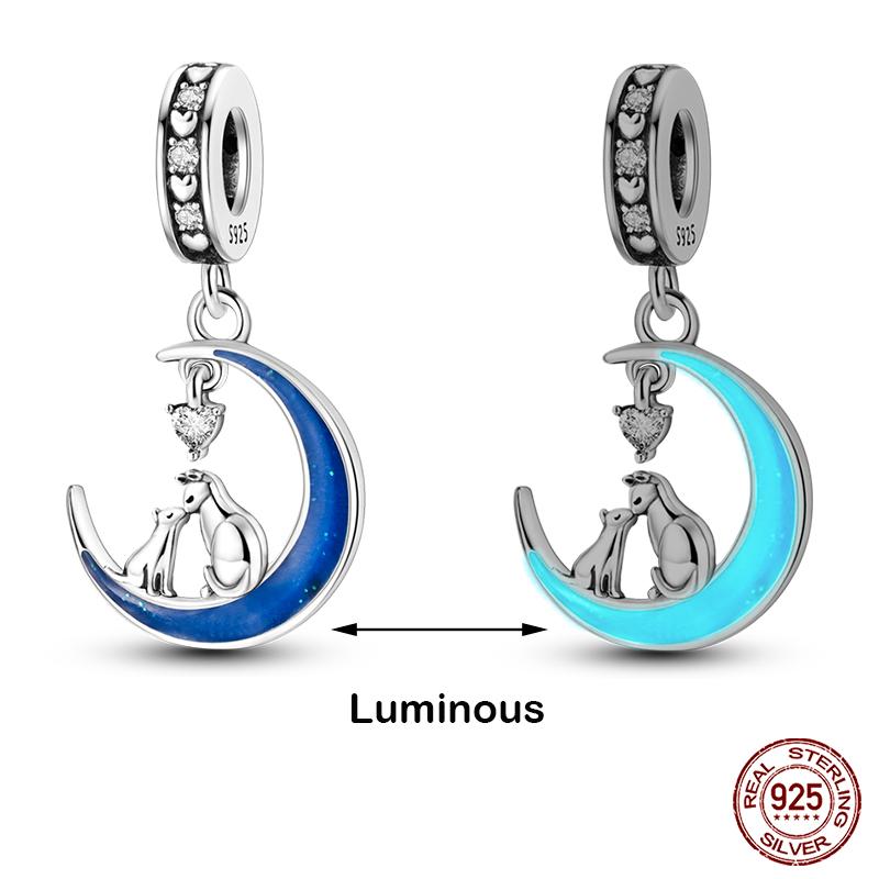 Kupferfarbene Im Dunkeln leuchtende Glühwürmchen Honigbiene Stern Anhänger Perlen Passen Qikaola Original Armbänder Feiner DIY Schmuck Geschenk