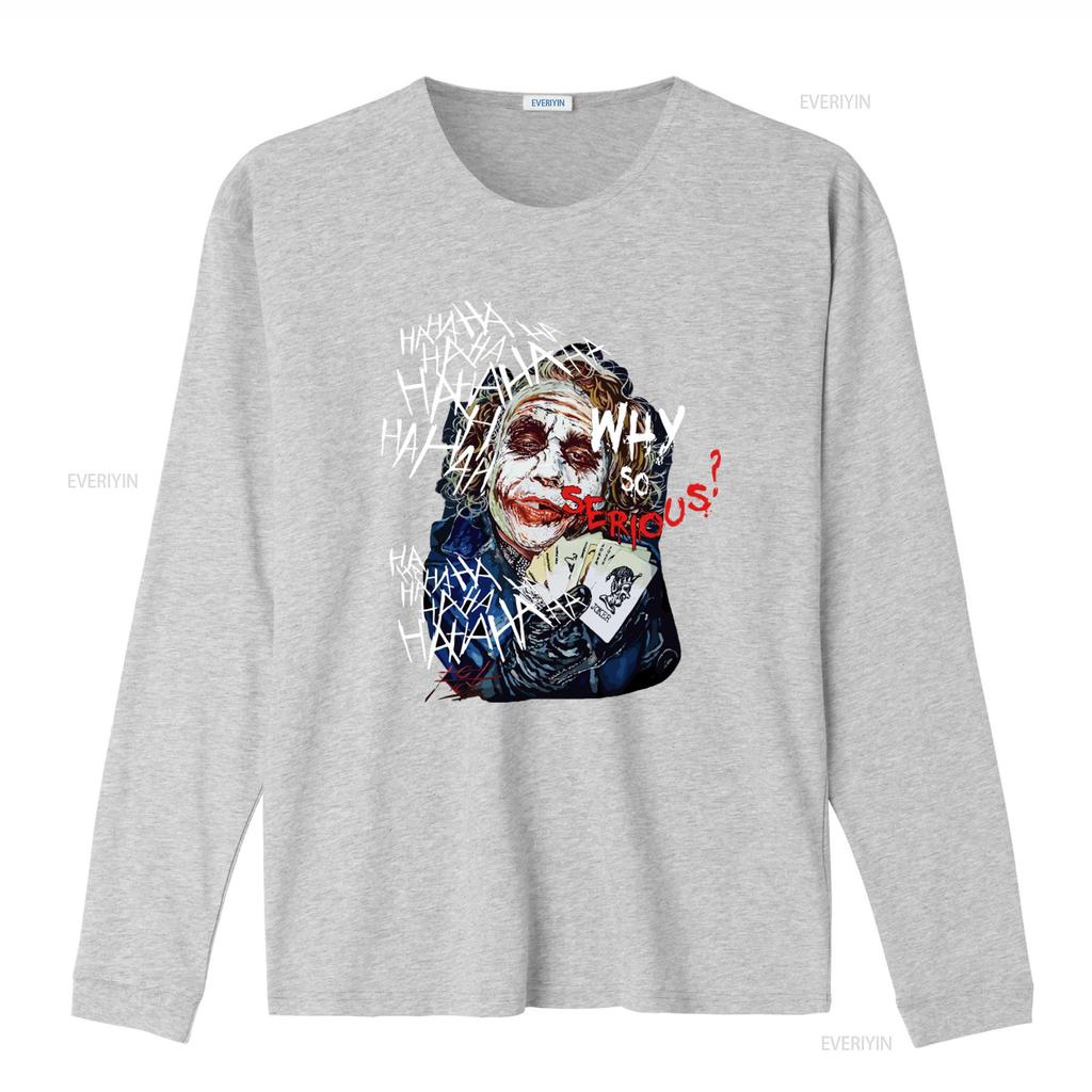 Why So Serious Movie Art Print T Shirt for Men Sizes M 4XL Vintage Washed Designer Clothes Stretched Streetwear Stylish Casual