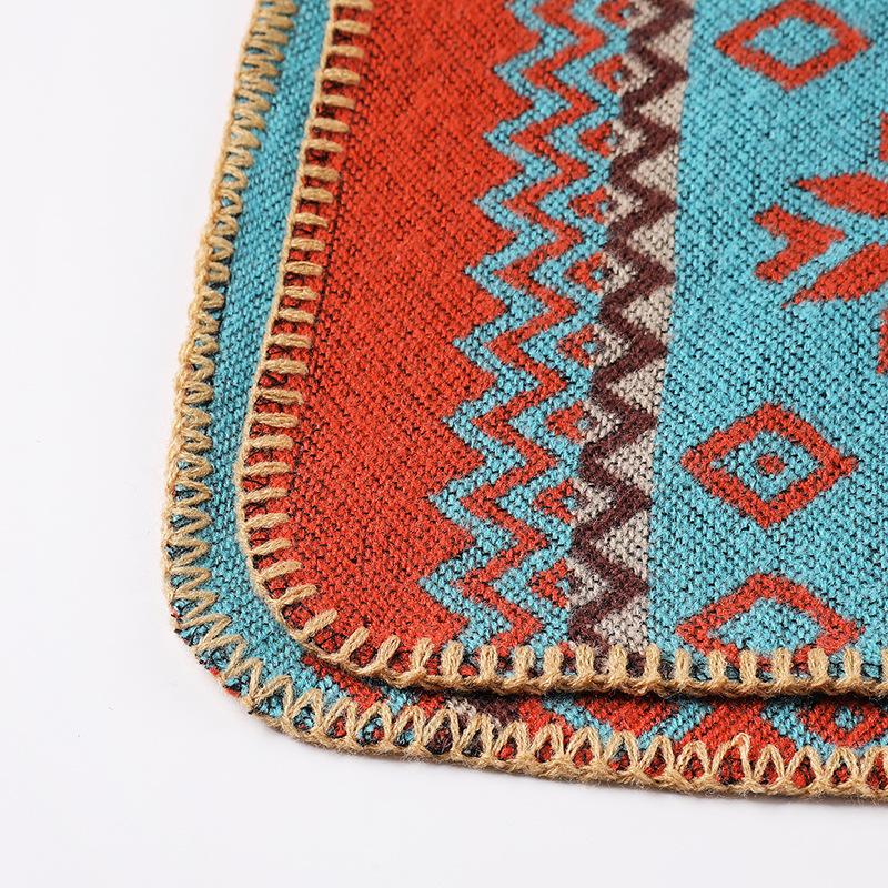 Ethnischer Stil Doppelseitiger Kaschmir-ähnlicher Schal Umhang für Herbst und Winter