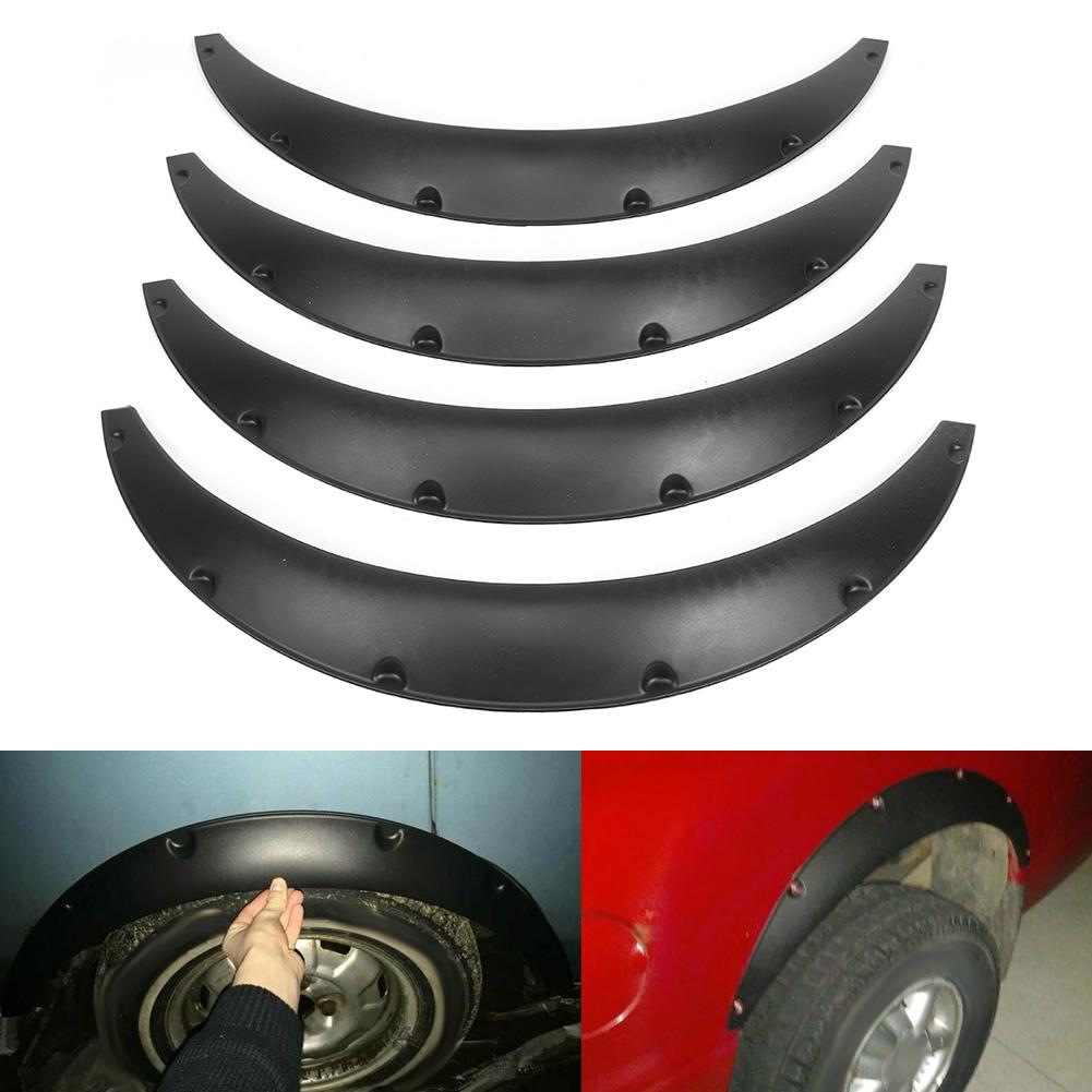 4ks 90mm 3,5in Flexibilní lemy blatníků Široké oblouky nad kola Ochranné lišty proti stříkající vodě Univerzální pro auto SUV Terénní vozidla