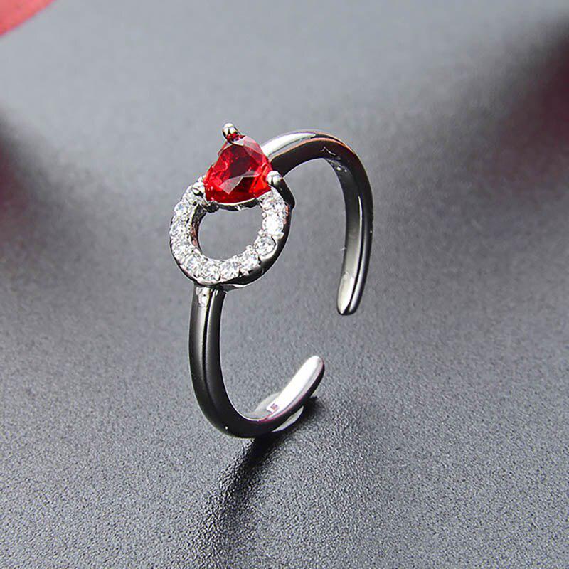 

Танцизное женское классическое кольцо из стерлингового серебра 925 пробы с цирконом, женские ювелирные изделия, свадебное обещание, подарок для вечеринки Resizable