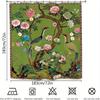 Elegant Birds And Blooming Flowers Waterproof Shower Curtain For Bathroom Decor, Adding A Touch Of Nature'S Beauty A