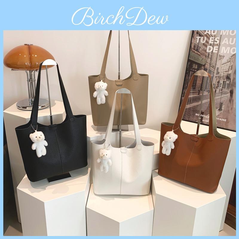 Large Capacity Women's Bags 2024 Spring New Simple Shoulder Bag Street Fashion Tote Bag