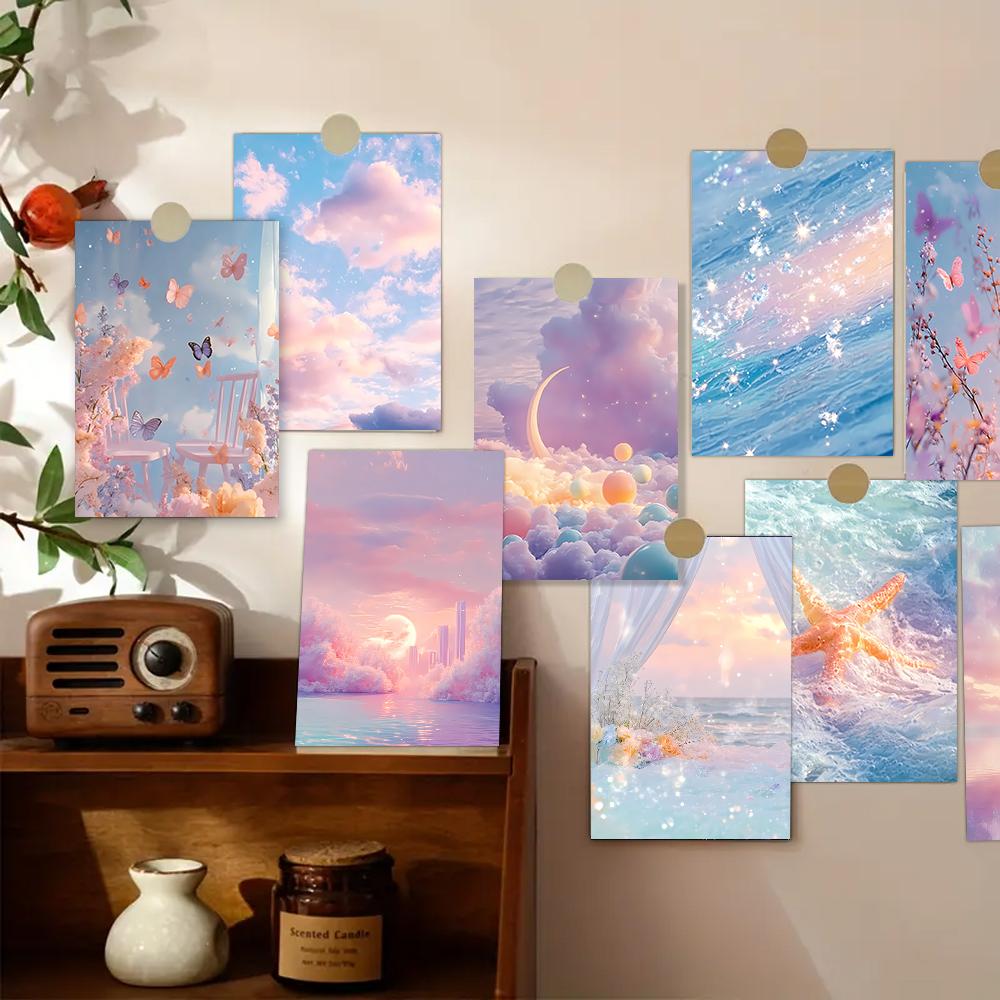 32 Pcs, Sky Cloud Aesthetics Collection Postcards, Wall Stickers, Mailing Cards, Greeting Cards, DIY Postcards, Souvenir Postcar