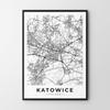 Poster Katowice City Map City Plan