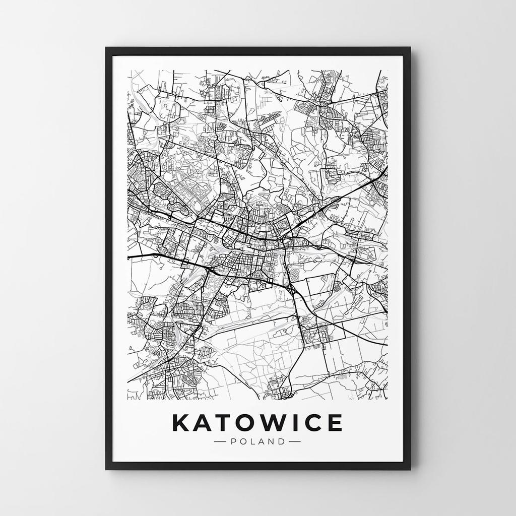 Poster Katowice City Map City Plan