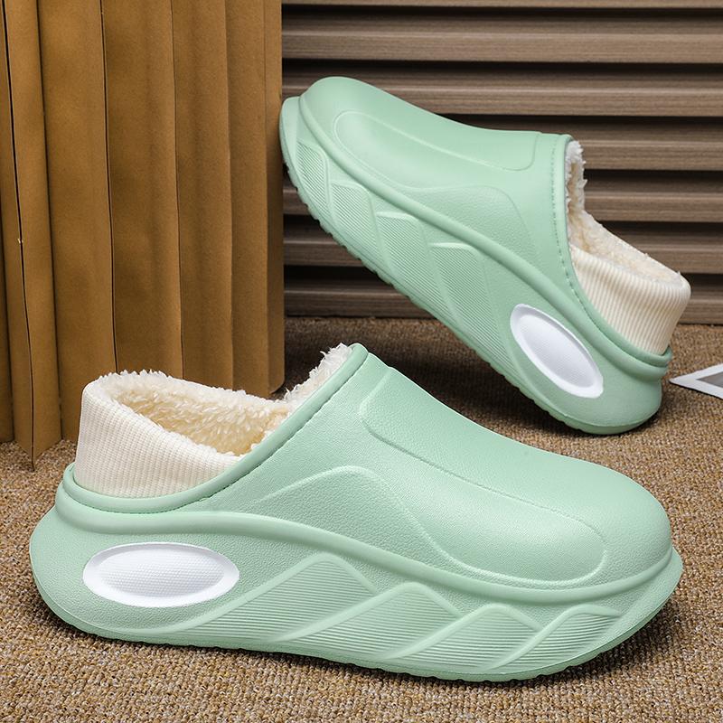 Fashion Fashion Winter Men's Warm Slippers Platform Cotton Shoes Wrap Heels Outdoor Indoor Warm Shoes Home Bedroom Plush Warm Slippers