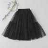 Girls' Mesh Long Skirt - 2023 Spring & Autumn Collection for Middle & Large Children, Versatile Four Seasons Puffy Skirt