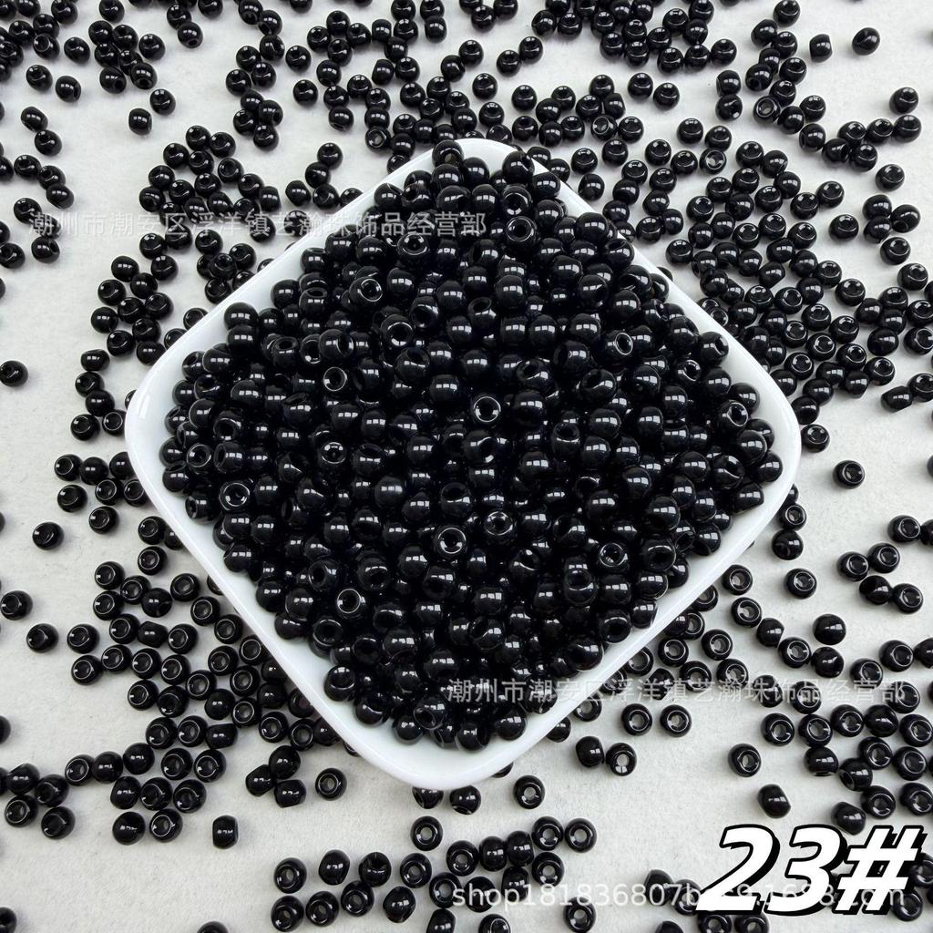4mm Solid Color Glass Rice Beads for DIY Hairpins, Jewelry, and Embroidery Accessories