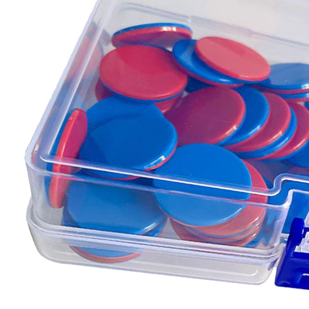 50Pcs Montessori Solid Round Chips with Storage Box Counters Chip Math Discs Markers