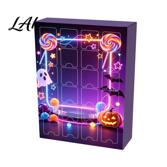 Halloween Advent Calendar 2026 24 Pcs Mini Squeeze Figures Countdown Calendar Stress Relief Toys Slow Rising Toys Holiday Gift for Kids,
