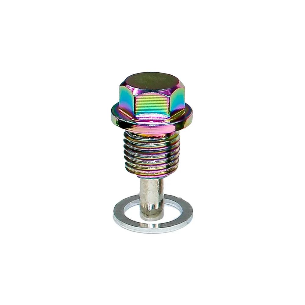 M12*1.25MM Magnetic Oil Drain Plug/Oil Sump drain plug Red Blue Black Gold Purple Silvery Green Gray Oil Drain Plugs 3