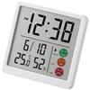 MAG Thermometer/Hygrometer, Digital Temperature and Humidity Meter, Environmental Guide Display, Comfortable, High Humidity, Dry, Clock Display, Compa