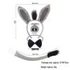 Children's Halloween Donkey Costume Set: Animal Ear Headband, Butterfly Bow, and Tail.