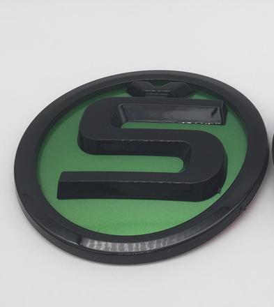 1 sztuka dla SKODA S 90mm 80mm Samochodowa Przednia Kratka Osłona Silnika Emblemat Tylny Błotnik Bagażnik Naklejka Odznaka Akcesoria Stylingowe