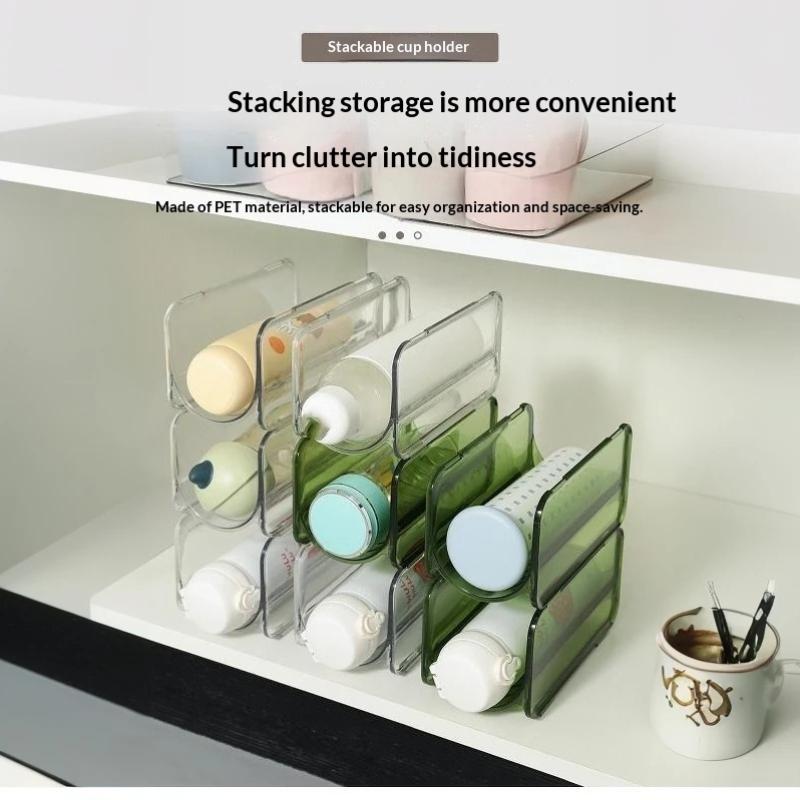 Clear Plastic Hair Tool Organizer Stackable Hair Dryer Curling Iron Straightener Holder Countertop Storage For Bathroom Vanity
