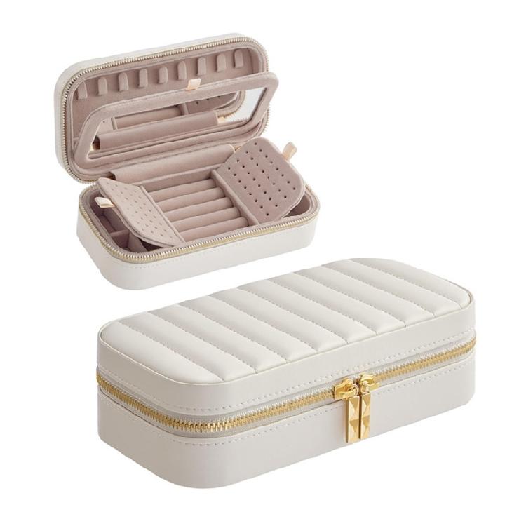 Schmuckkiste aus PU-Leder mit weicher Auskleidung, handgefertigte Accessoires-Organizer-Box, modische Aufbewahrungsbox für Accessoires