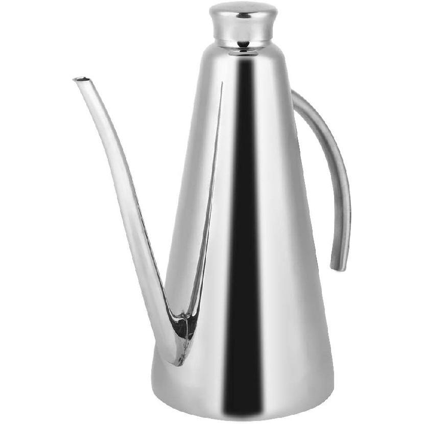 Oil Bottle Dispenser Household Large Capacity Stainless Steel Olive Oil Pot Dispenser Sauce Vinegar Bottle Pot (850ml/28.74oz)