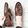 Luxury Brand Designer New Britain Tassels Dress Leather Shoes for Men Casual  All Match Classic Loafers Wedding Formal Footwear