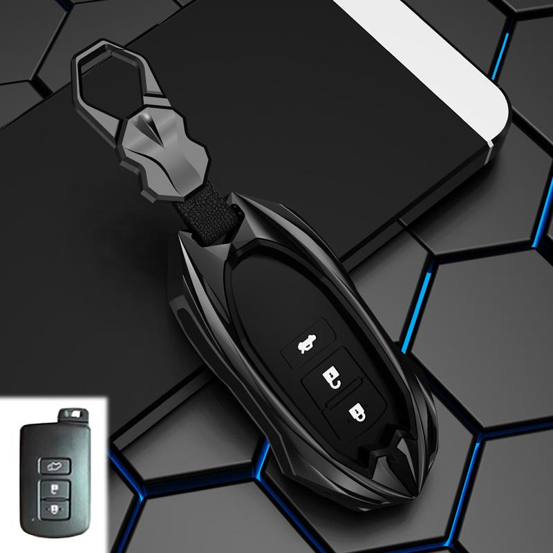 Zinc Alloy Car Key Case Cover For Toyota Camry Corolla Avalon Rav4 Land Cruiser Prado Fob KeyChain Protect Accessories Keychain