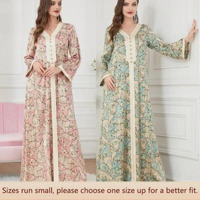 "3220 Langärmeliges nahöstliches Robenkleid für Damen – Herbstkollektion"