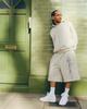 Pantaloncini sportivi unisex a vita media-bassa, gamba dritta, con ricamo, casual, in poliestere traspirante, per basket, corsa, sport, per la primavera, streetwear