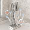 Stainless Steel Kitchen Knife & Utensil Holder with Draining Feature