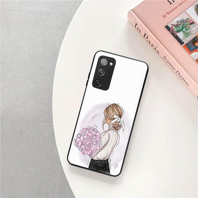 For Samsung S22 5g-deksel Soft Girl Boss Art-deksel til Samsung Galaxy S21 S20 Fe S10 Plus Note 20 Ultra 10 Lite 9 8 telefondeksel