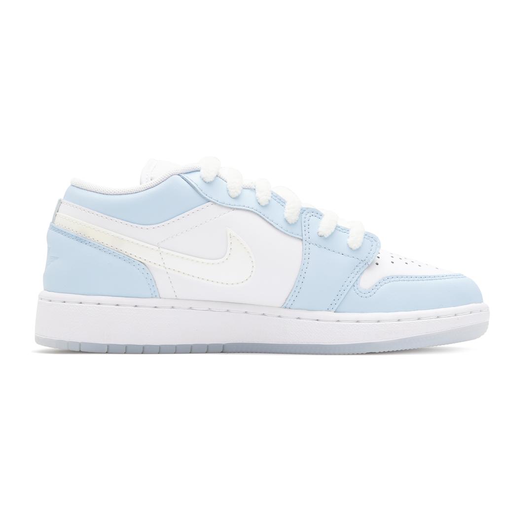 Jordan Air Jordan 1 Low Top Vintage Basketball Shoes Women's White Blue FQ9112-100(Teamp-)