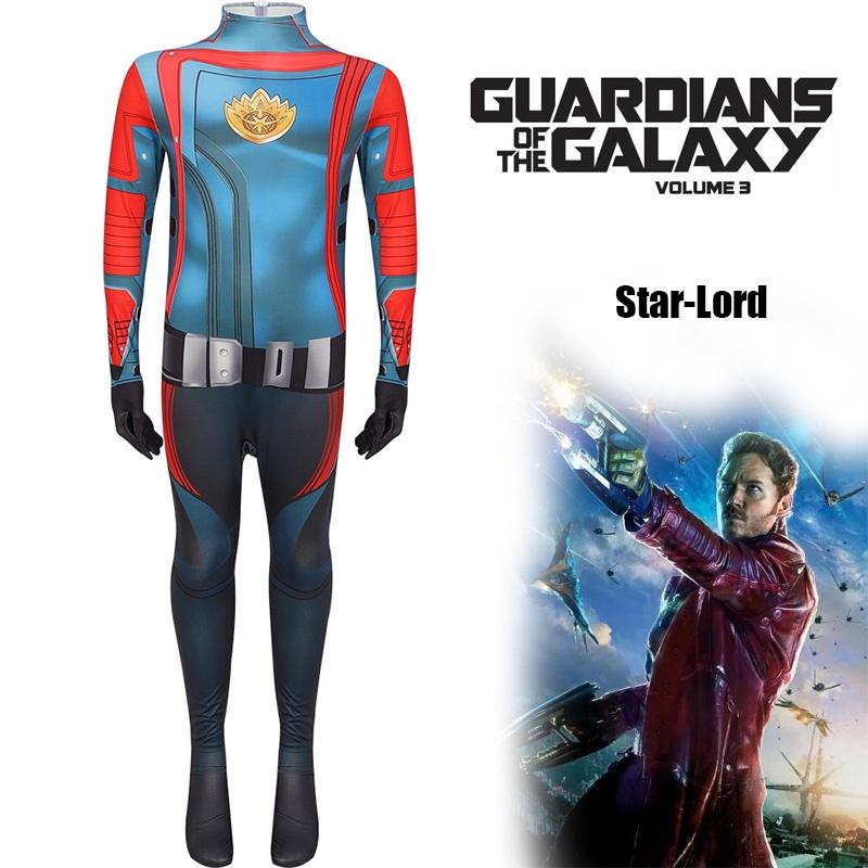 Mangguo Milky Silk Star-Lord Kostüm Jumpsuit für Cosplay und Halloween, inspiriert vom Streetstyle