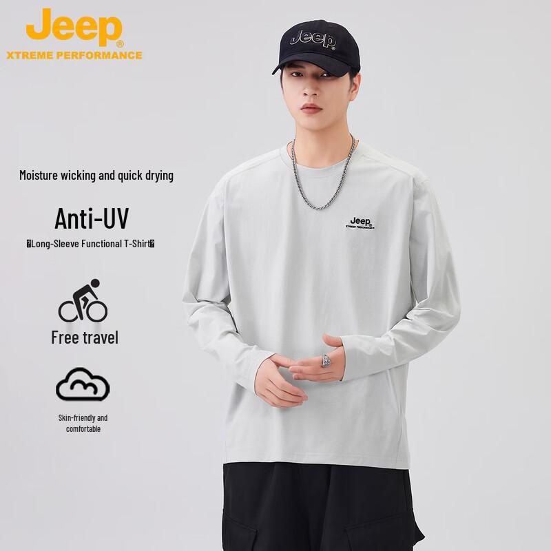 

JEEP Unisex Breathable Loose Long Sleeve T-Shirt 2XL