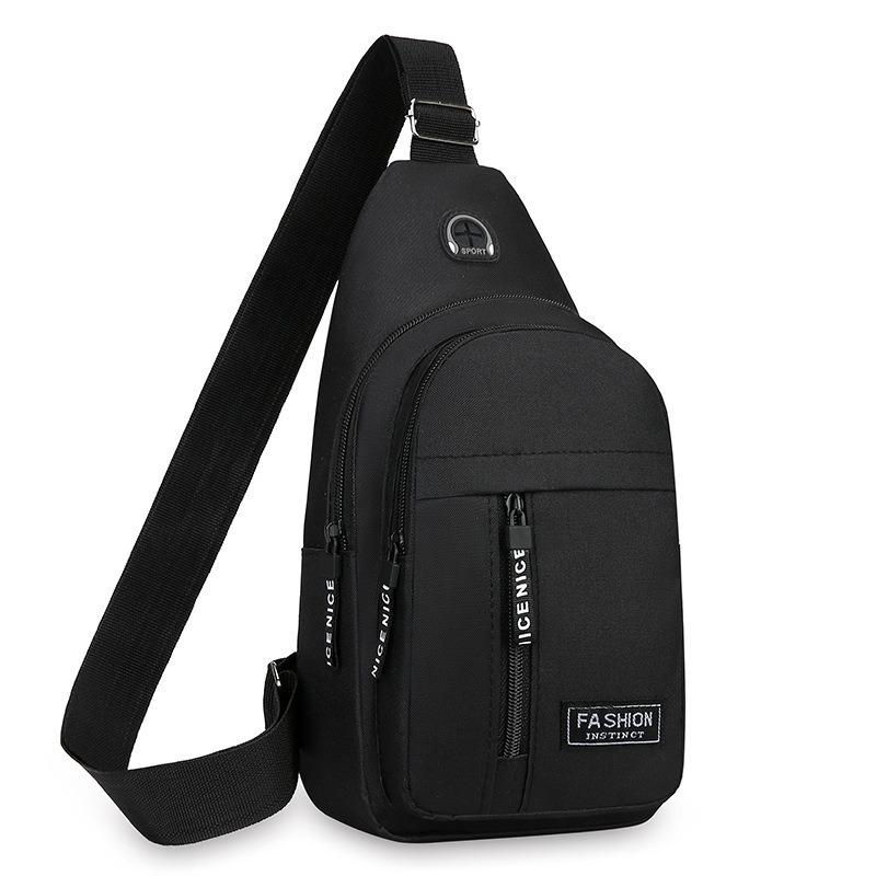Men's Chest Bag New Outdoor Leisure Usb Messenger Bag Men's Multifunctional Small Bag