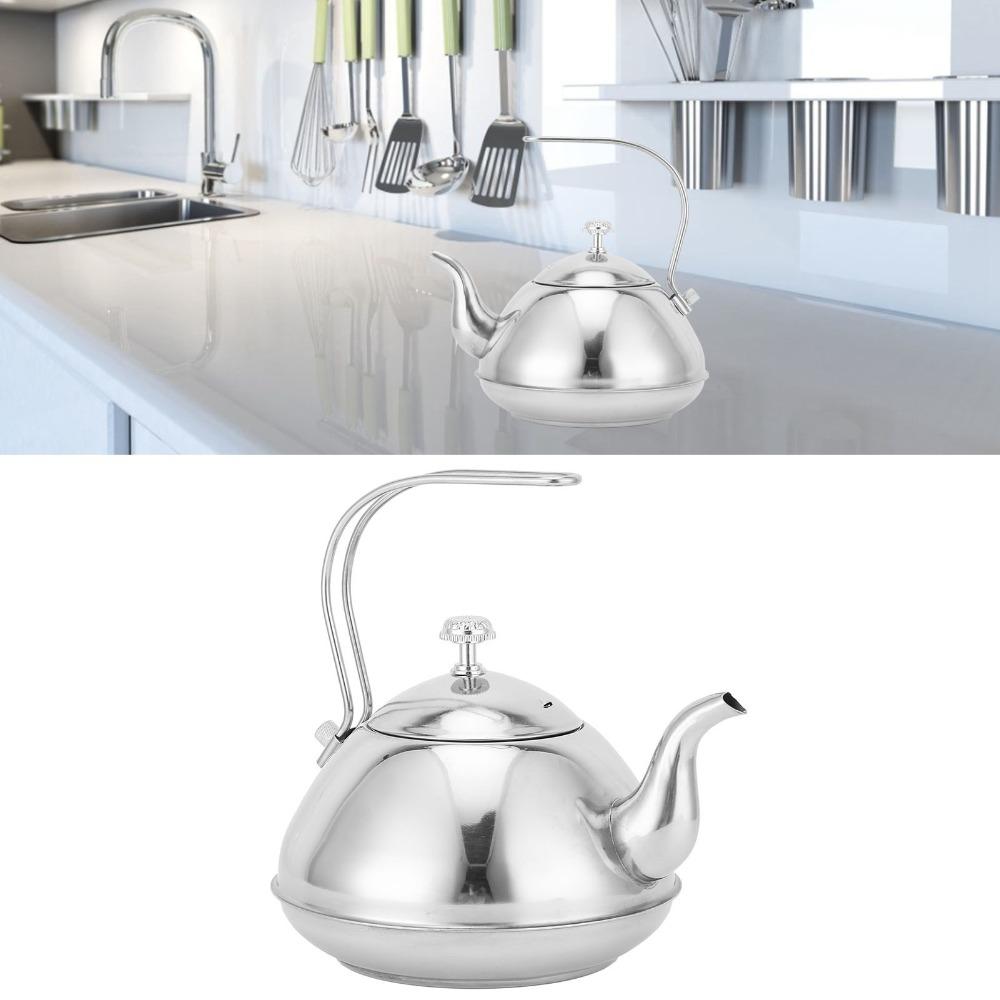 Thickened Design Stainless Steel Teapot Large Capacity Tea Pot Stovetop Kettle  For Loose Tea