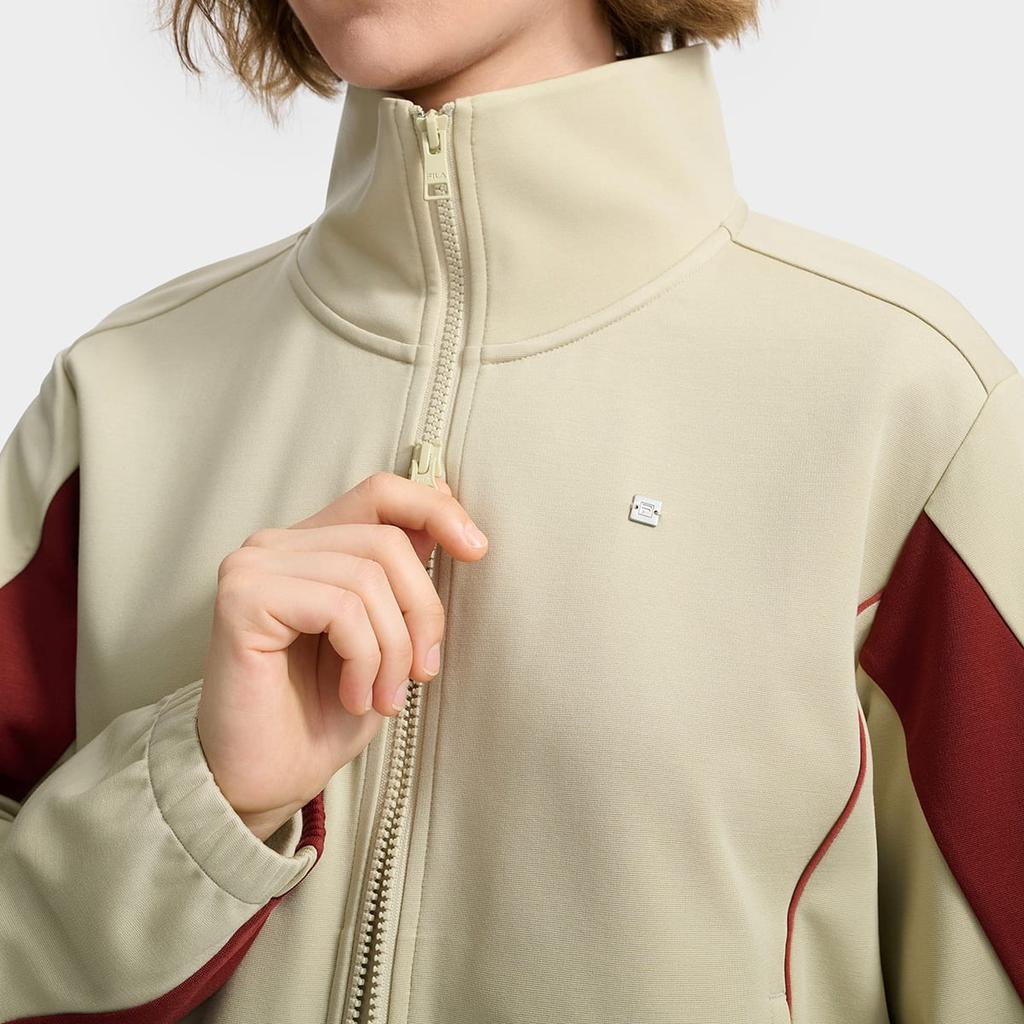 FILA WHITE Jackets Women's Tide Foam Gray GY Stand Collar Moderate Other F11W533501F-GY