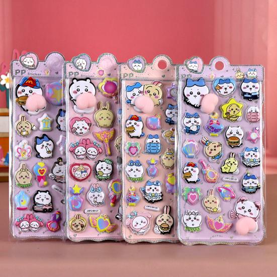 3D Puffy Stickers Panda Rabbit Bear Animal Squishy Stickers for Kids Cute Bubble Butt Stickers for Crafts Phone Case Decor