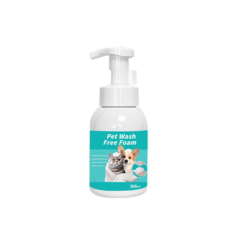Wasserloser Haustier-Shampoo-Schaum 300 ml Kein Ausspülen Reinigungschaum Trockenbad-Shampoo Mit Deodorierung Geruchsentfernung Für Katzen Hunde Set