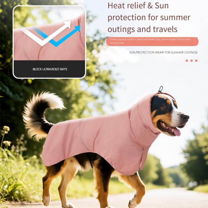 Sun Blocking Waterproof Dog Rain Coat Outdoor Walking Clothes For Small to Large Dog Beach Wear Rainy Days Adventure