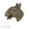 Bull Terrier, Bully III - Hundehalskette, versilberter Anhänger für den Hundeliebhaber, dezenter Schmuck von Art-Dog