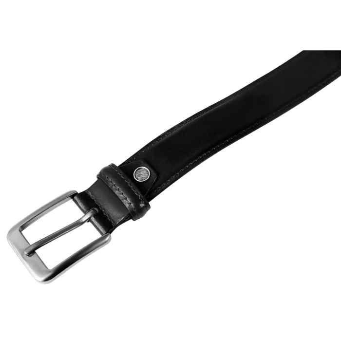 Ceinture - LEONARDO VERRELLI - Modèle Large - Cuir véritable - Noir - 100 cm