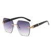 New Frameless Trimmed Sun Glasses Fashion Trend Personality Large Frame Instagram Style Sunglasses Feminino