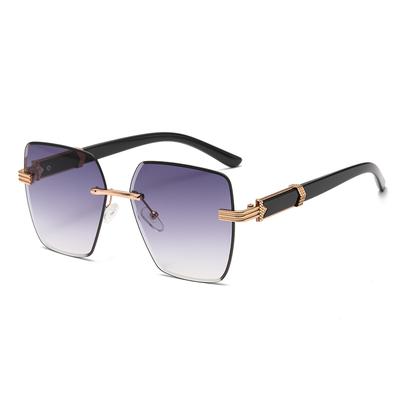 New Frameless Trimmed Sun Glasses  Fashion Trend Personality Large Frame Instagram Style Sunglasses  Feminino