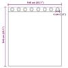 VidaXL Rideaux en voile avec œillets 2 pcs violet 140x140 cm, rideau en filet, rideau transparent, voile de fenêtre, 4102101