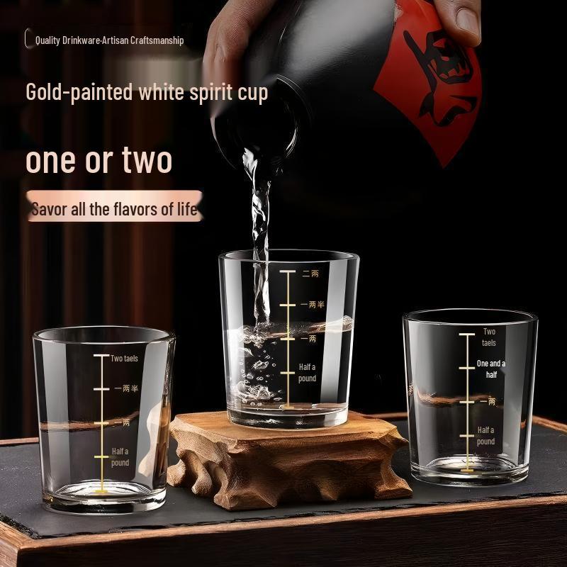 Tempered Glass Wine Set: White Wine Cup, Two Glasses, Old-fashioned High-end Spirits and Beer Glasses